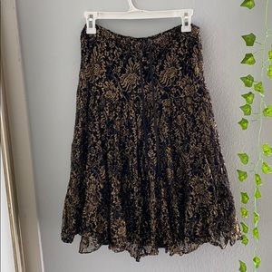 Rampage black and gold skirt